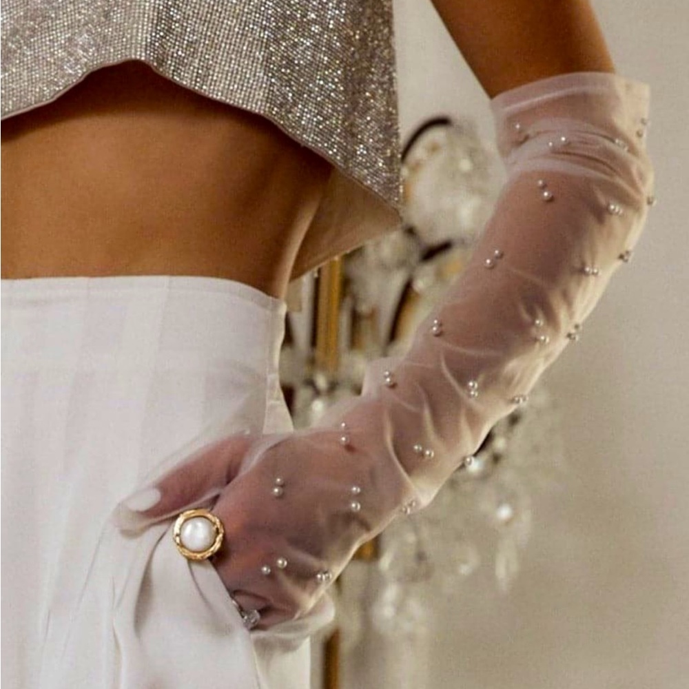 Adaline Pearl Bridal Gloves 12th Tribe
